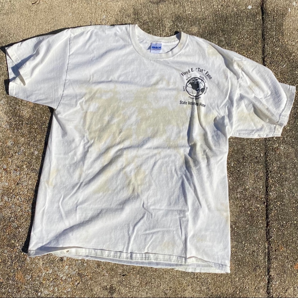 CUSTOM tie dye vintage military t shirt XL